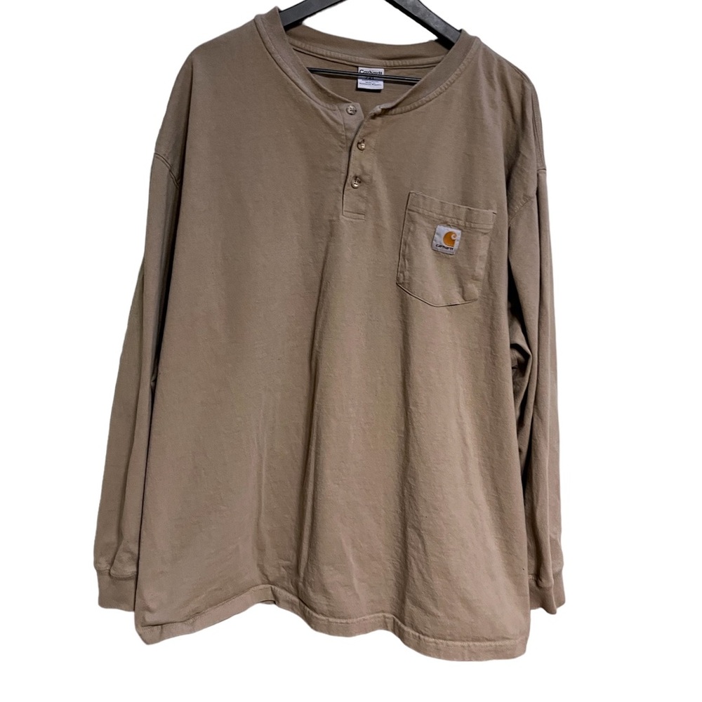 Carhartt men’s khaki casual top size 2 xl gentle preowned condition